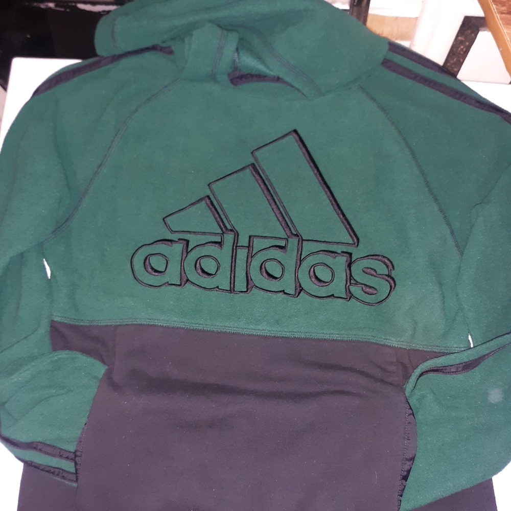 Adidas green & black hoodie